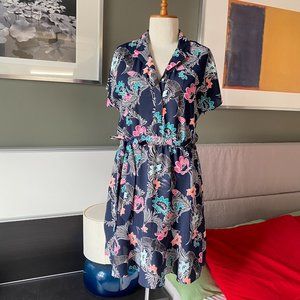 - Banana Republic Belted Floral Dress Size ZERO   - E327